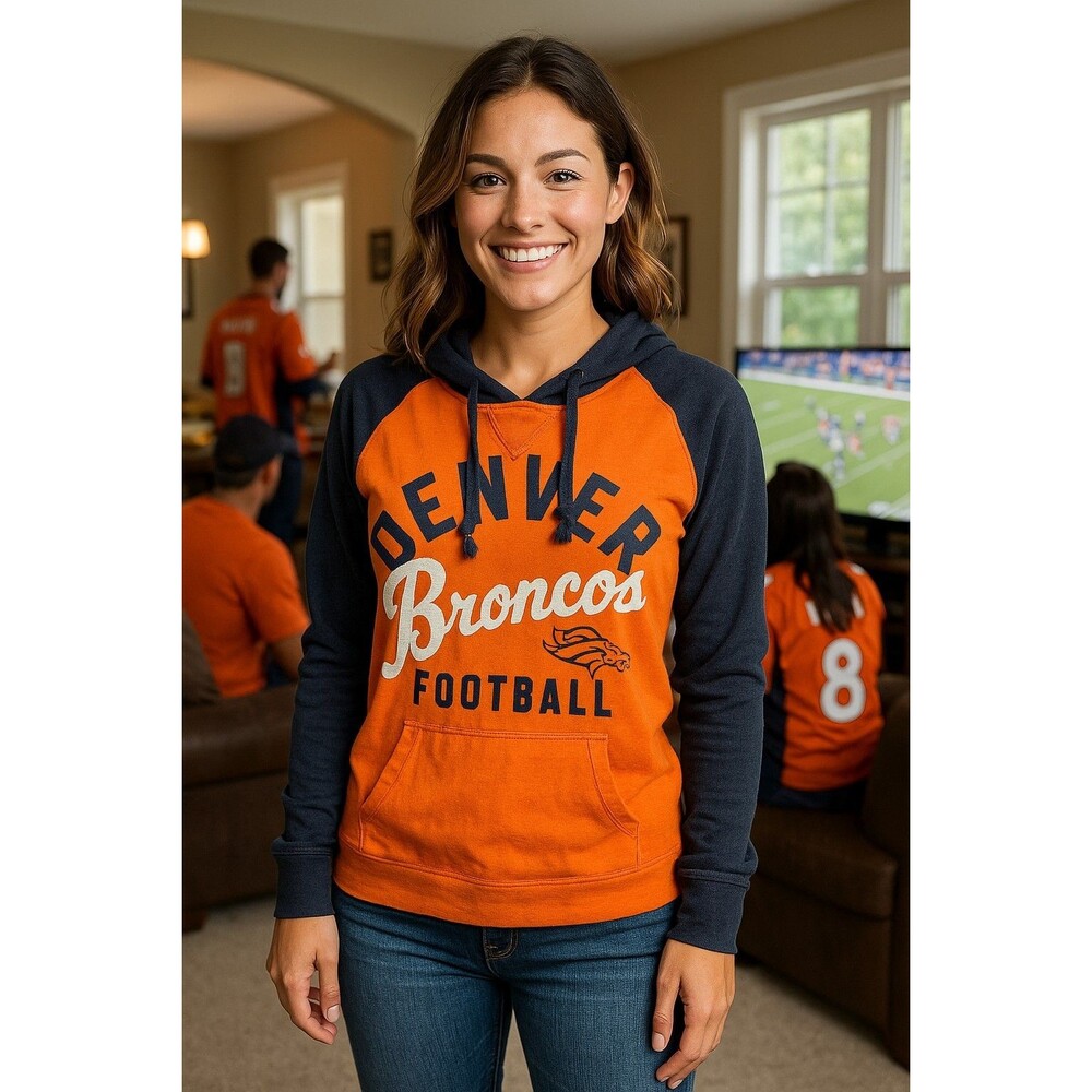 Denver Broncos Hoodie Lightweight Pullover Women’s Size S NFL Team Apparel